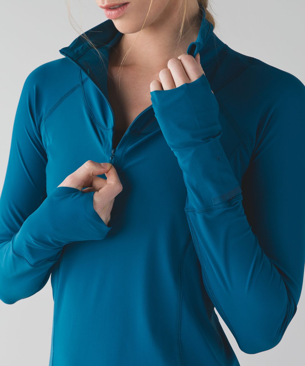 Lululemon Sunaway Runaway 1/2 Zip - Tofino Teal