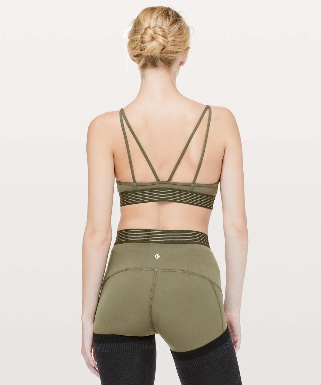 Lululemon Principal Dancer Golden Lining Bralette - Armory