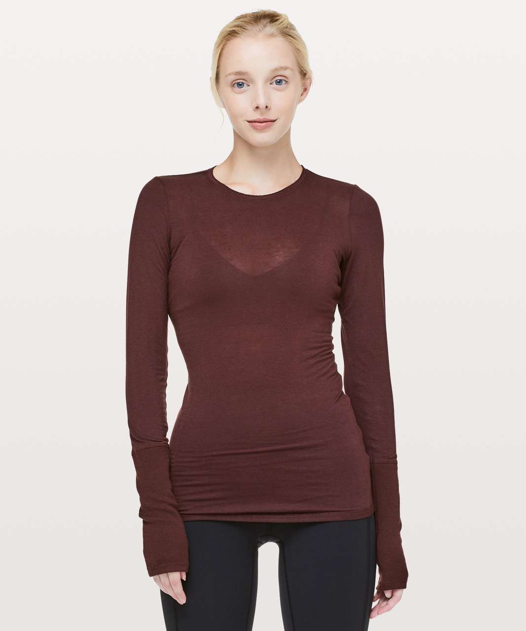 Lululemon Principal Dancer Golden Lining Tight *28 - Midnight Maroon -  lulu fanatics