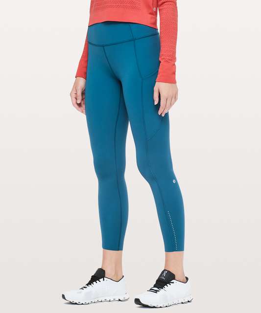 Lululemon Fast & Free 7/8 Tight II Non-Reflective Nulux 25 Cyprus Teal 4 -  $60 - From A Joyful