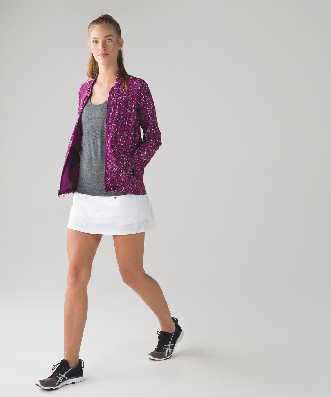 Lululemon Real Quick Jacket - Paradise Camo Multi / Heathered Texture Printed Ultra Violet Regal Plum