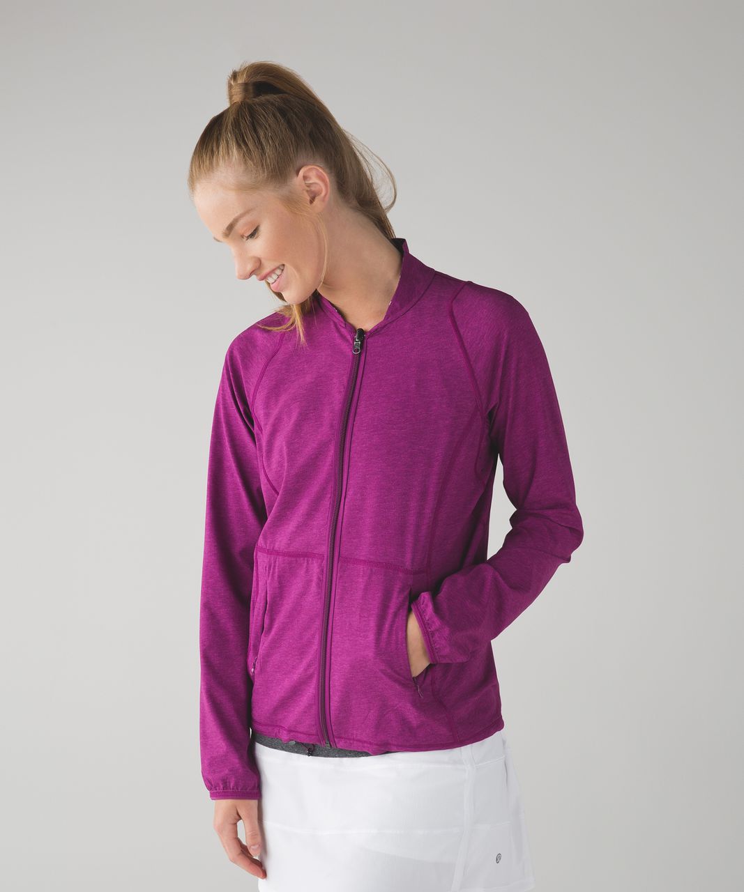 Lululemon Real Quick Jacket - Paradise Camo Multi / Heathered Texture Printed Ultra Violet Regal Plum