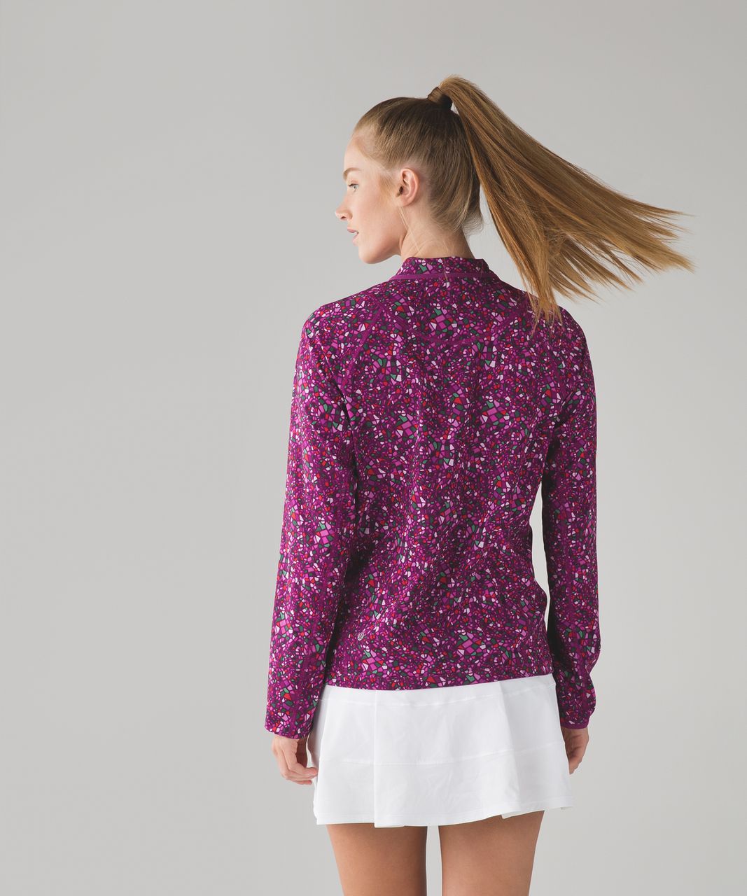 Lululemon Real Quick Jacket - Paradise Camo Multi / Heathered Texture Printed Ultra Violet Regal Plum