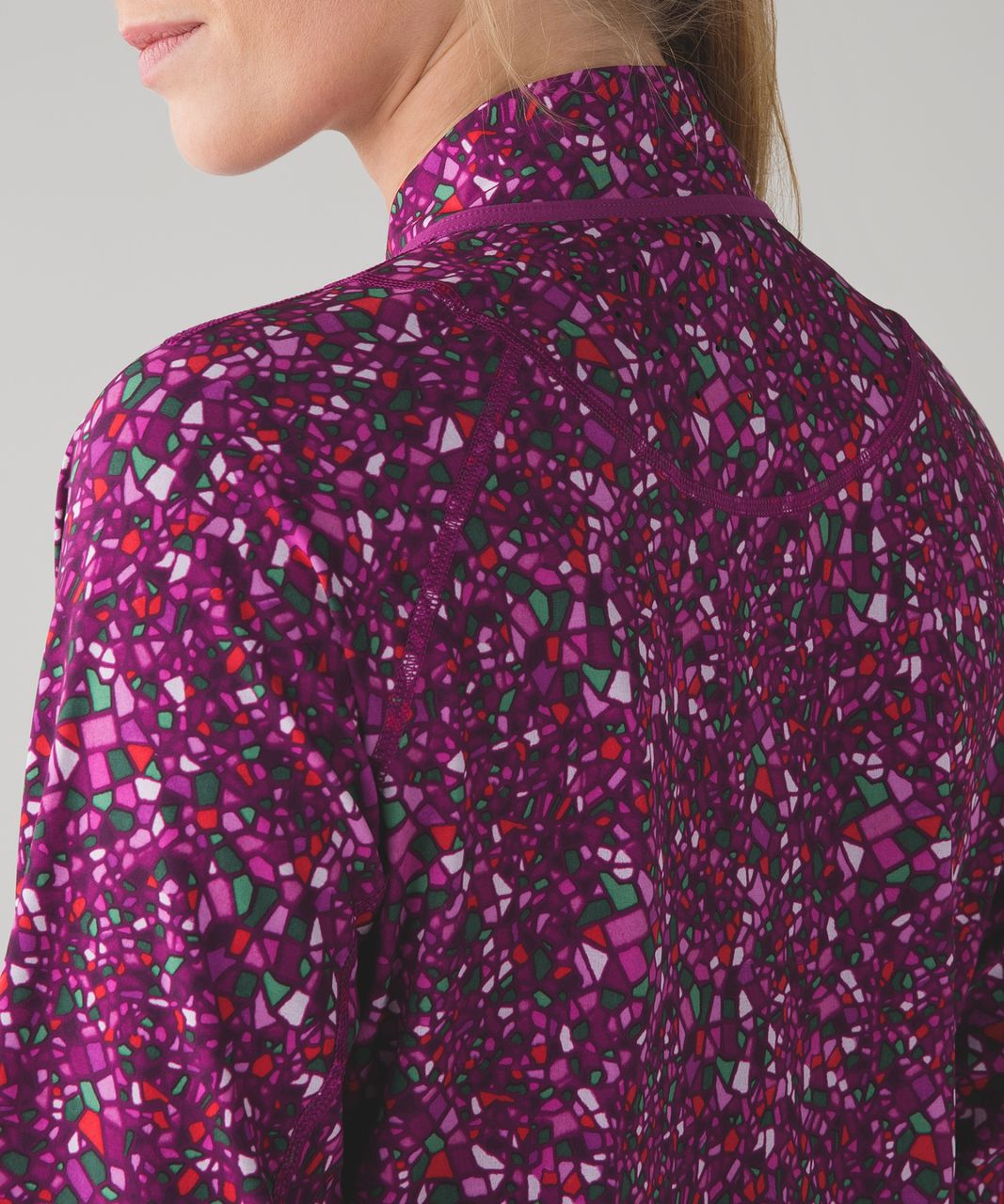 Lululemon Real Quick Jacket - Paradise Camo Multi / Heathered Texture Printed Ultra Violet Regal Plum