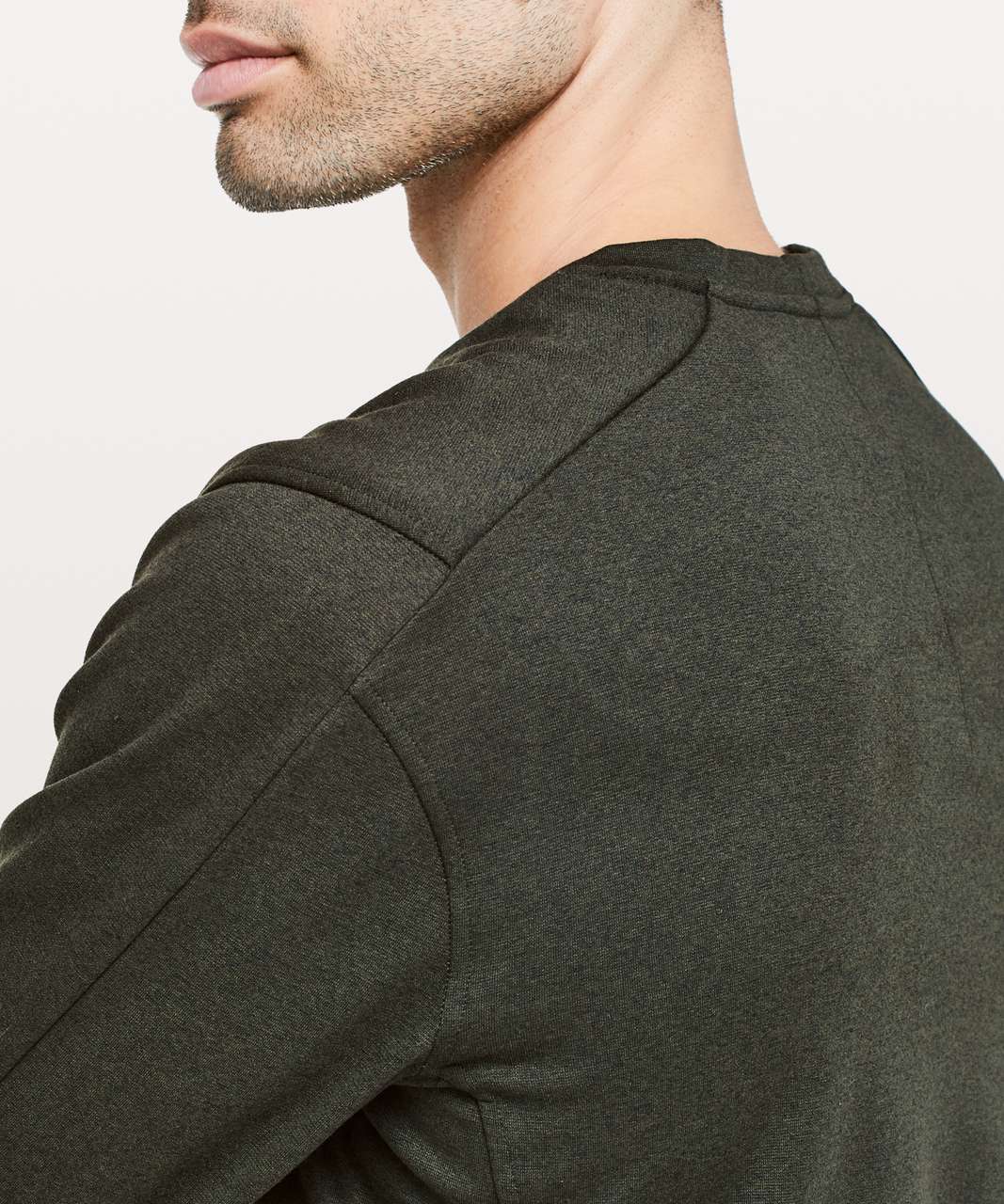 Lululemon City Sweat Crew *Thermo - Heathered Dark Olive