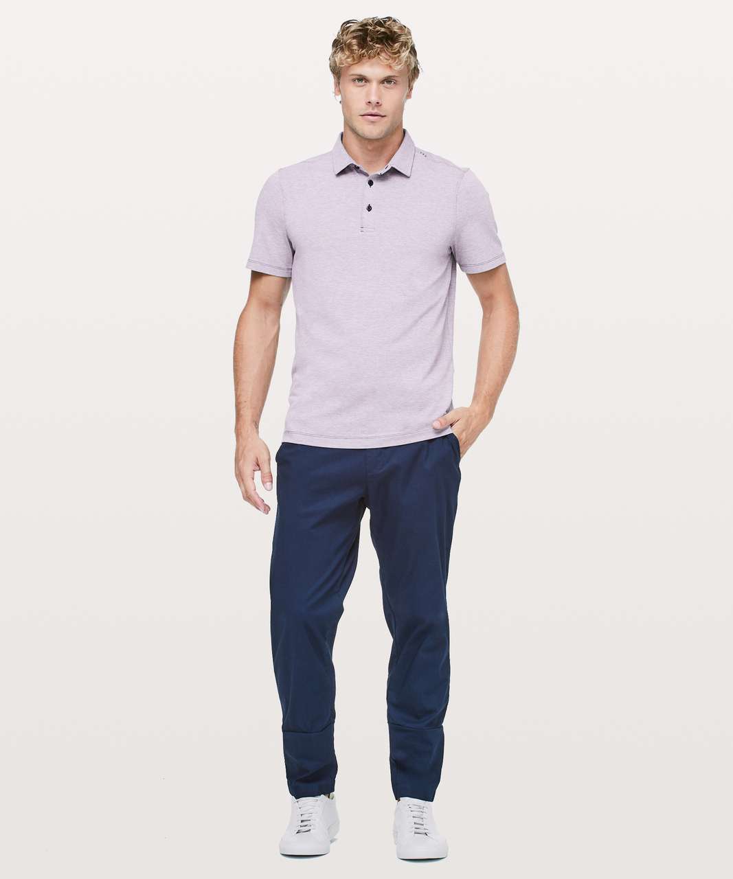 Lululemon Evolution Polo - Heathered Deep Phantom