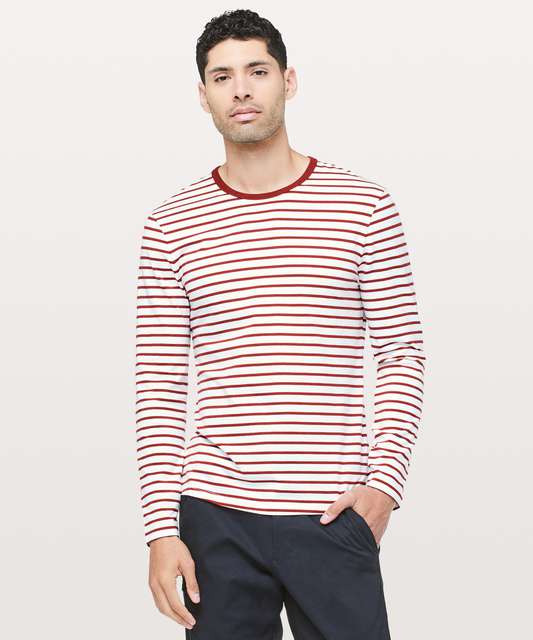 Lululemon 5 Year Basic Long Sleeve - Yachtie Stripe True Navy White ...