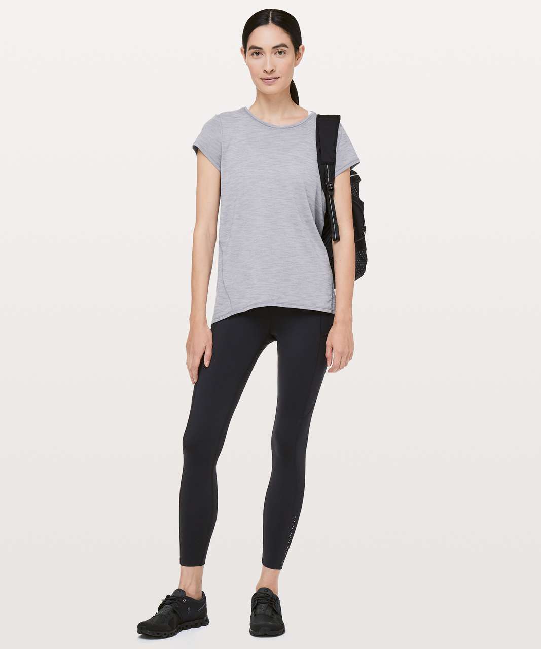 Lululemon Another Mile Short Sleeve - Heathered Lilac Stone