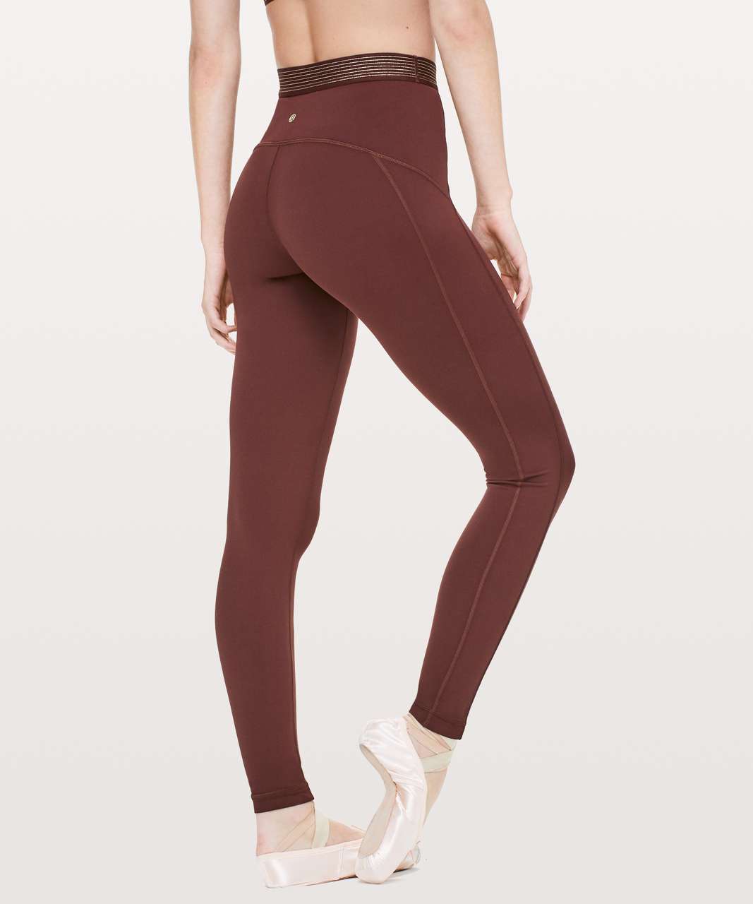 Lululemon Special Edition Women’s Maroon Leggings Size 6, Gold Symbol