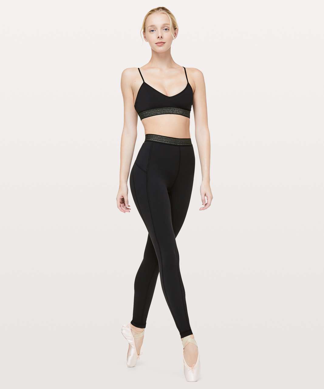 Lululemon Principal Dancer Golden Lining Tight *28" - Black