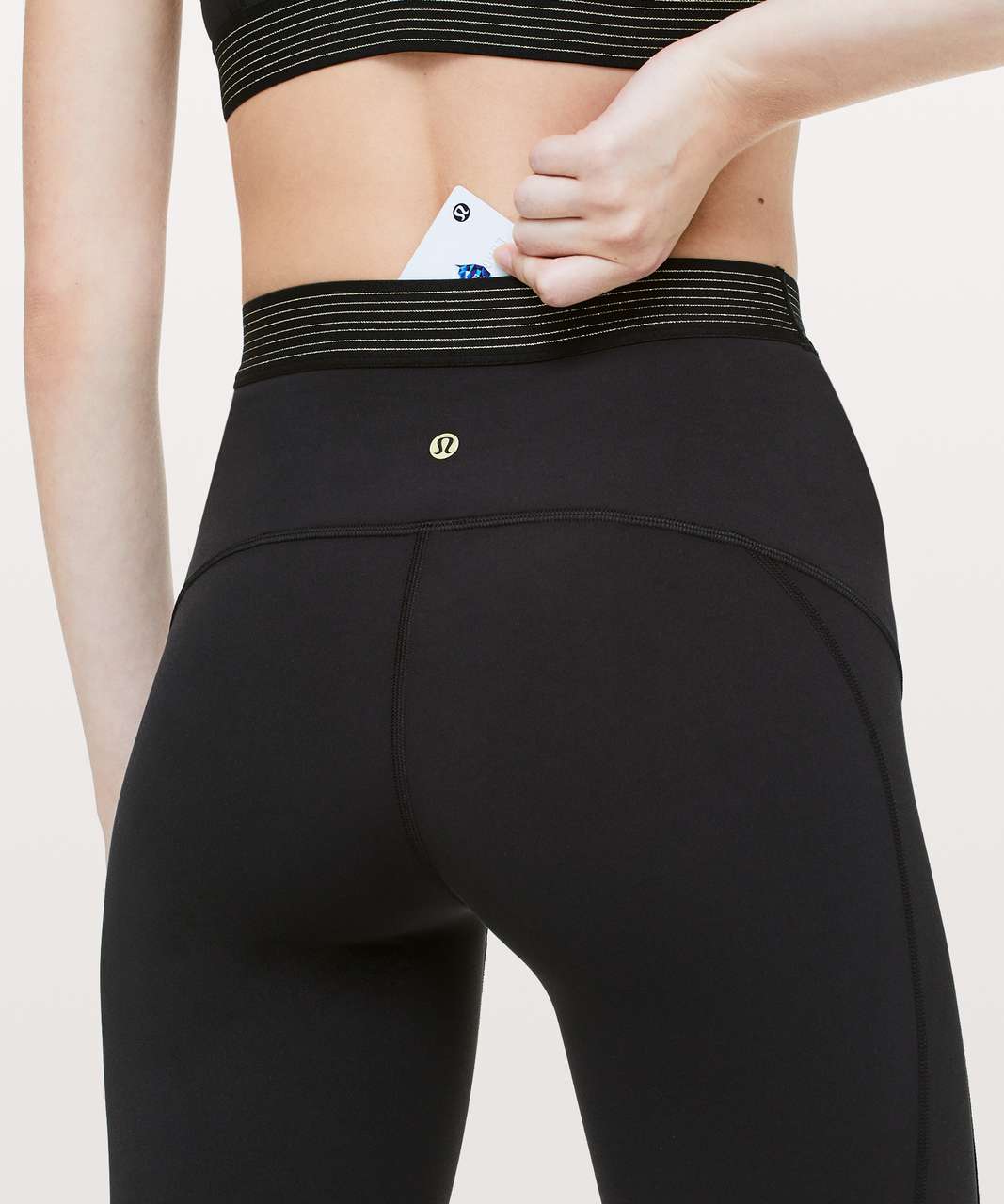 Lululemon Principal Dancer Golden Lining Tight *28" - Black