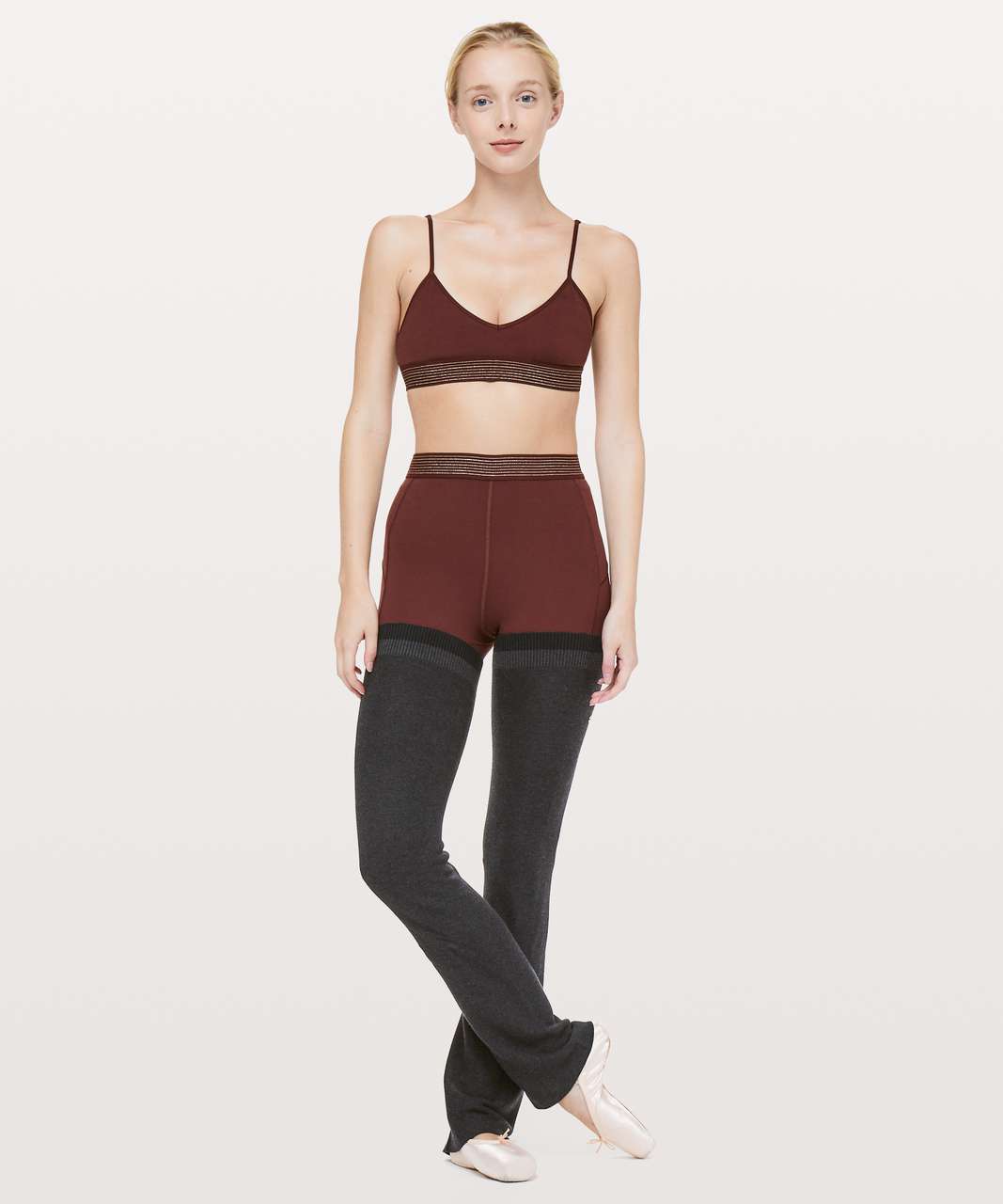 Lululemon Principal Dancer Golden Lining Tight *28 - Midnight Maroon -  lulu fanatics