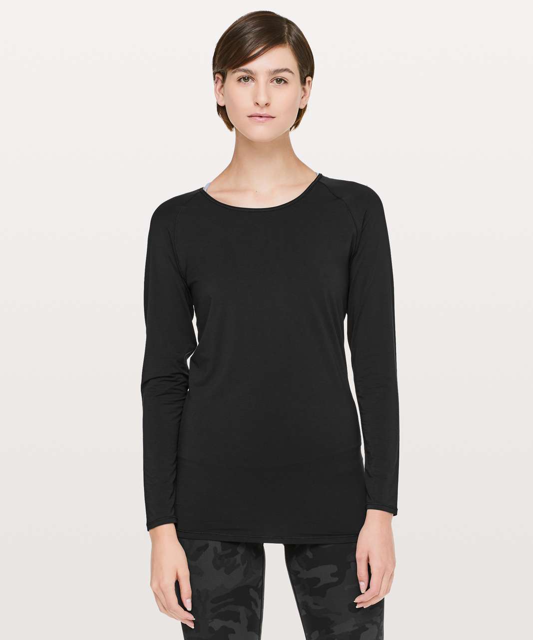 Lululemon La Side Cinch T-shirt In Black Granite