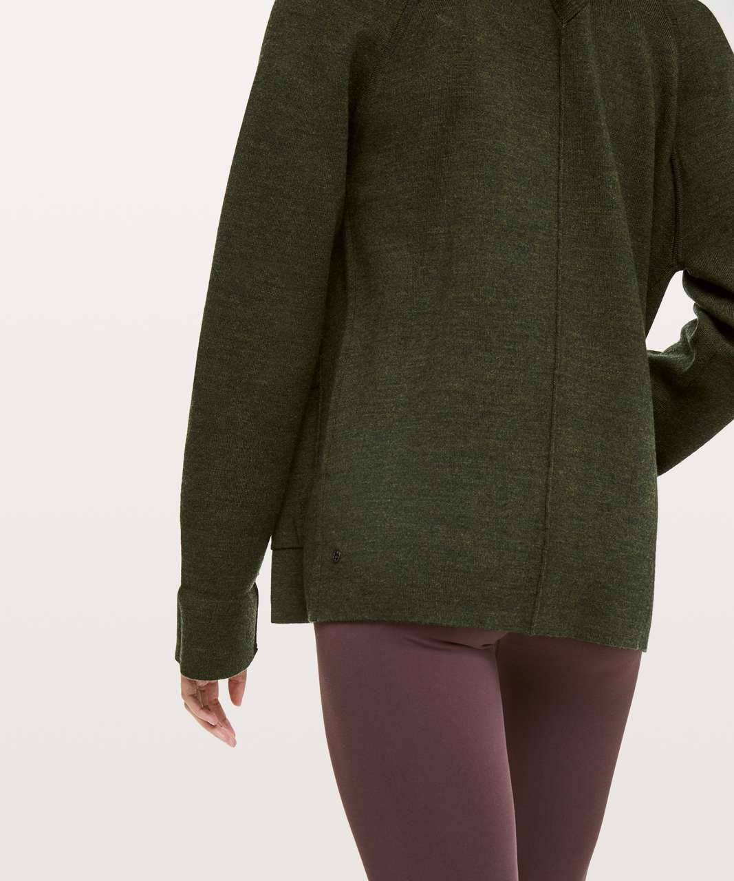 Lululemon Reverse Me Wrap - Heathered Dark Olive / Black