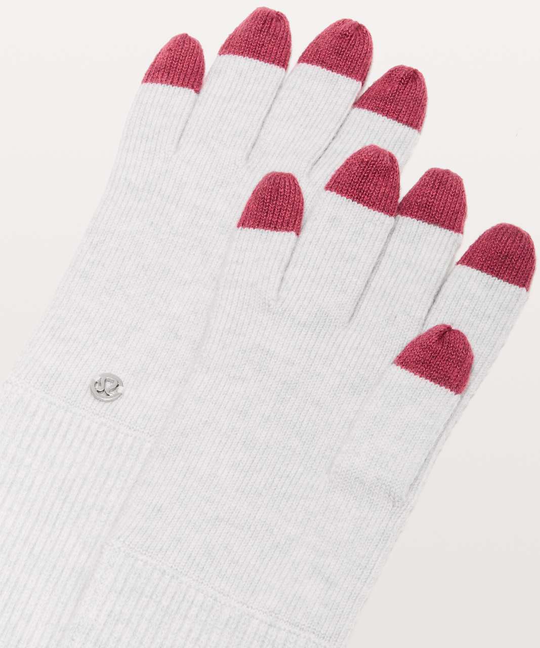 Lululemon Scroll On Knit Gloves - Heathered Core Ultra Light Grey