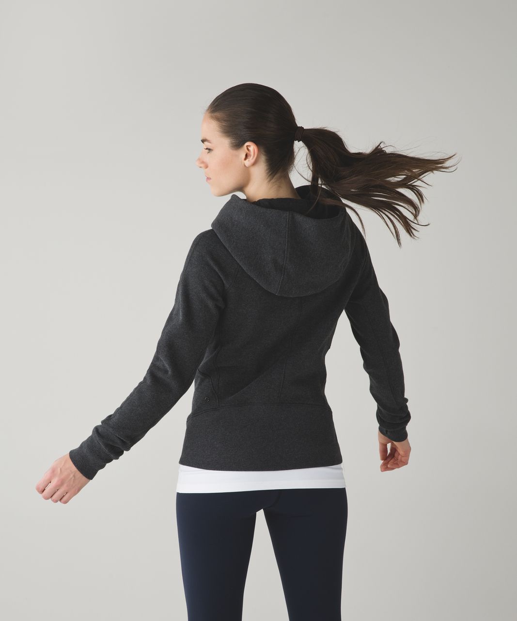 Lululemon Under Wraps Pullover - Heathered Black