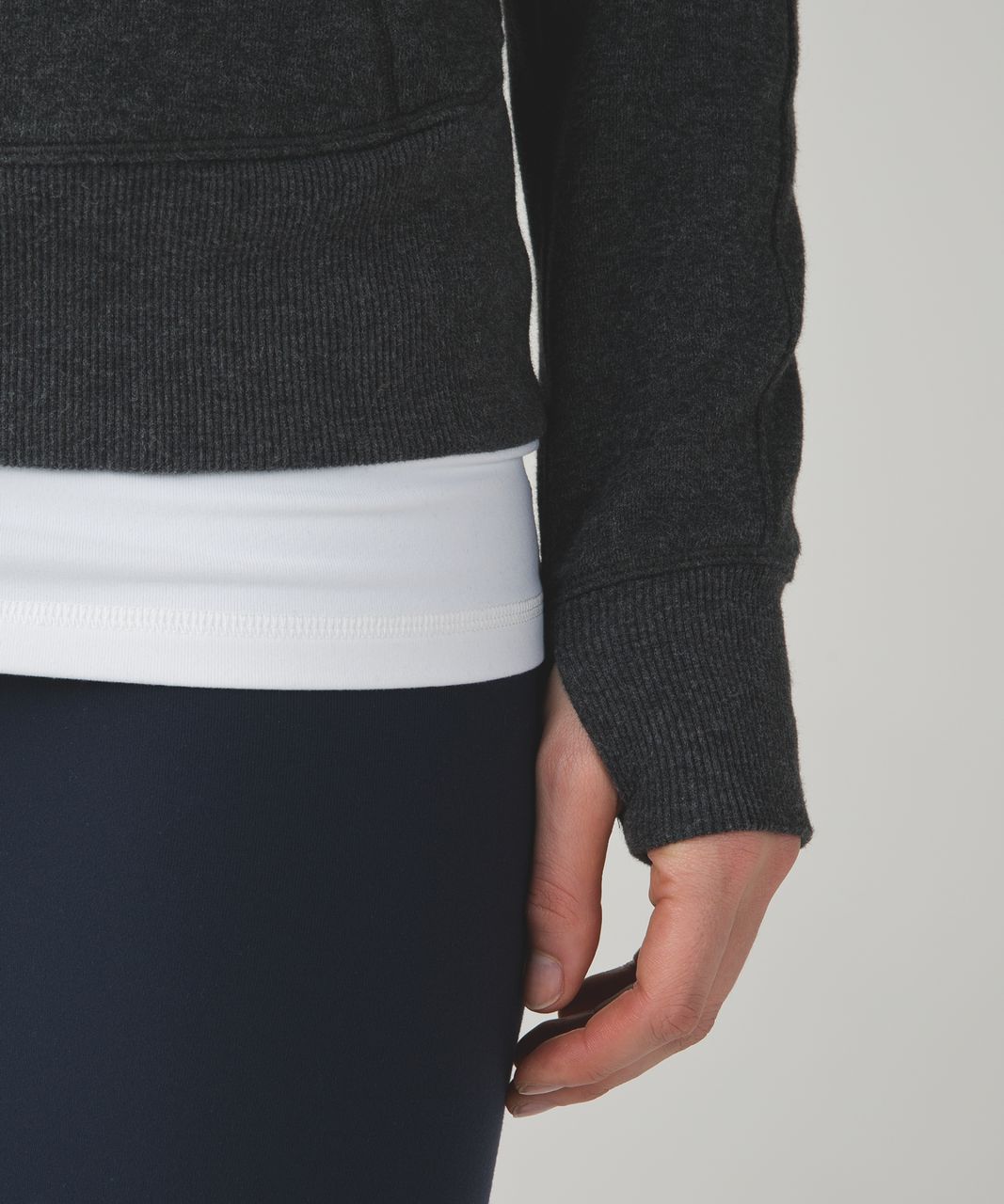 Lululemon Under Wraps Pullover - Heathered Black