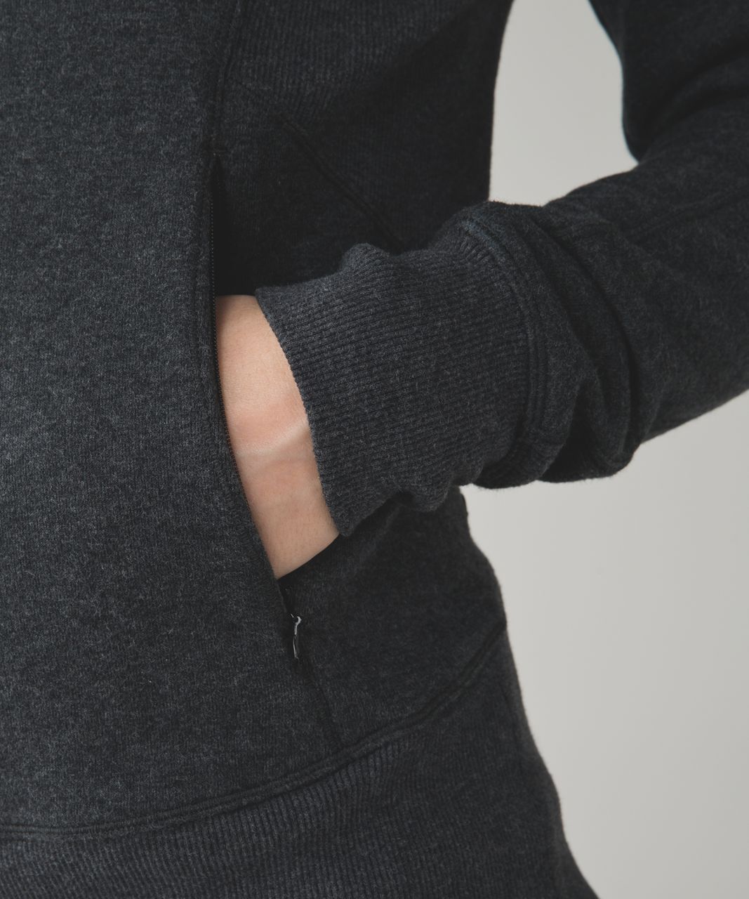 Lululemon Under Wraps Pullover - Heathered Black