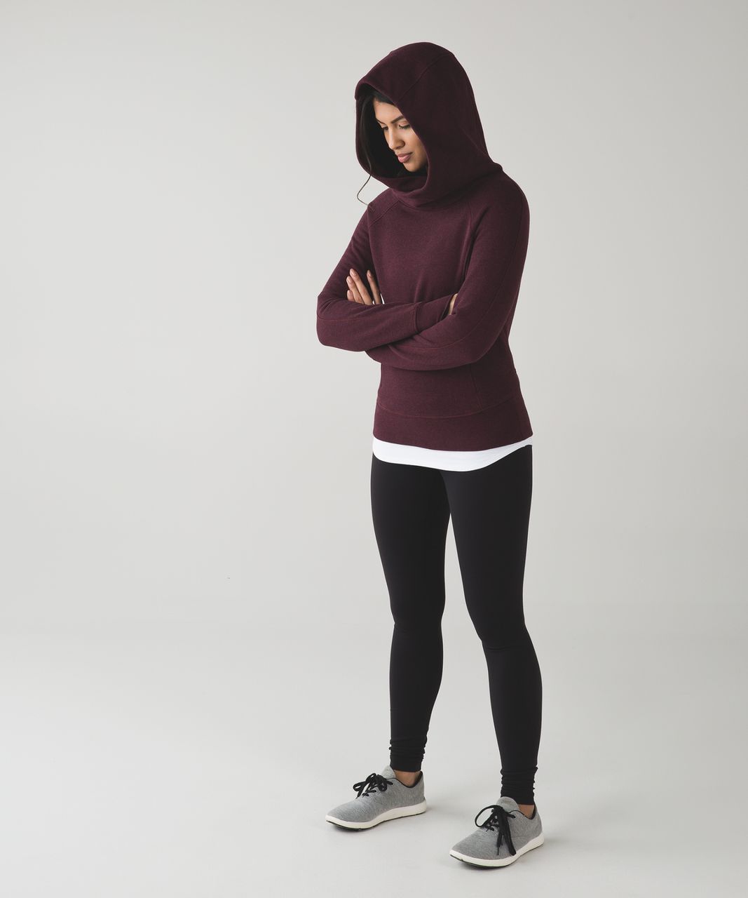 Lululemon Under Wraps Pullover - Heathered Bordeaux Drama