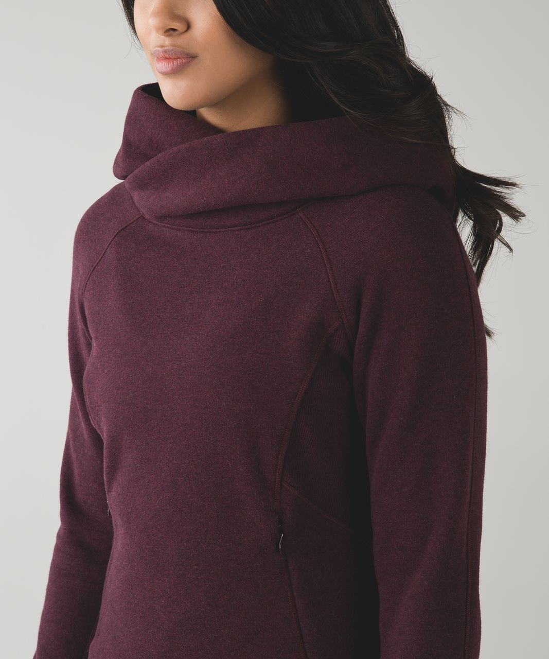 Lululemon Under Wraps Pullover - Heathered Bordeaux Drama