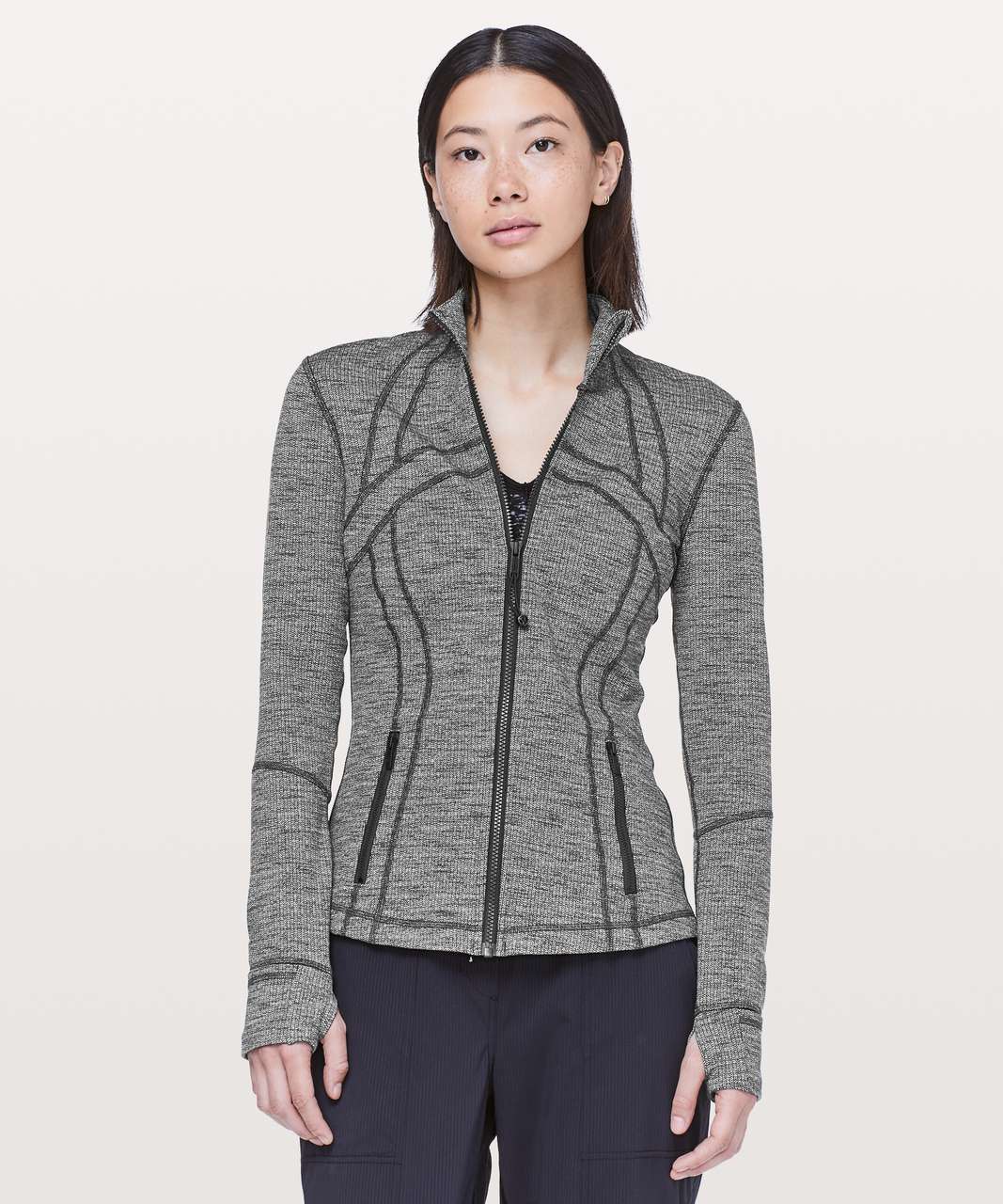 Lululemon Define Jacket - Heathered Herringbone Heathered Black Black  (First Release) - lulu fanatics