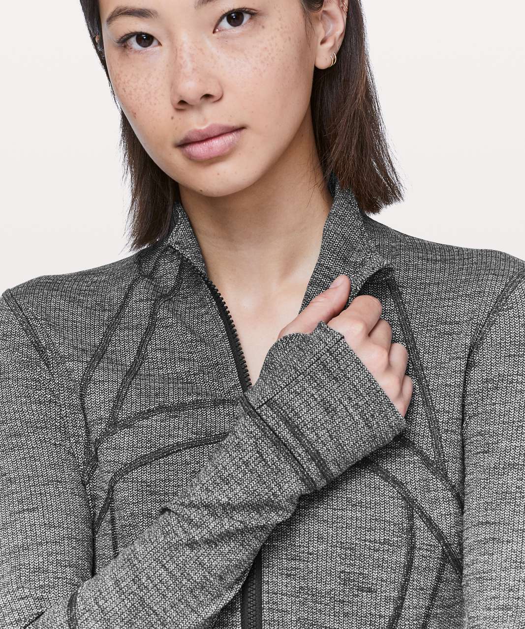 Lululemon Define Jacket - Heathered Herringbone Heathered Black Black  (First Release) - lulu fanatics