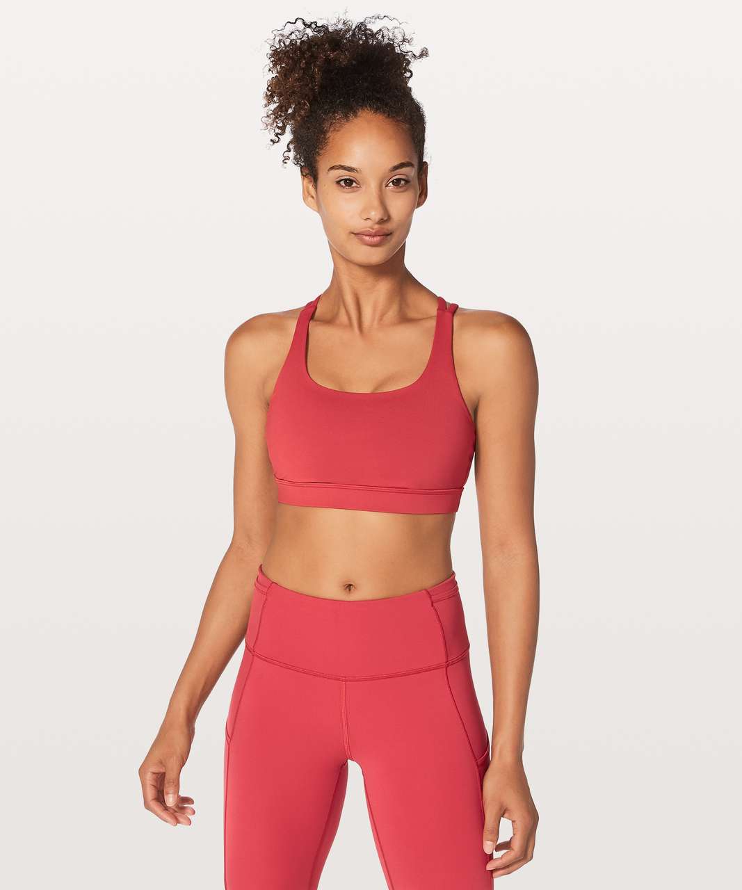 Lululemon Energy Longline Bra Medium Support, B–D Cups in Red