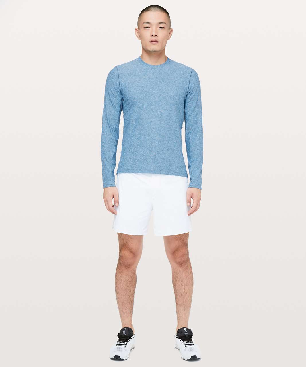 Lululemon Surge Warm Long Sleeve - Heathered Pewter Blue