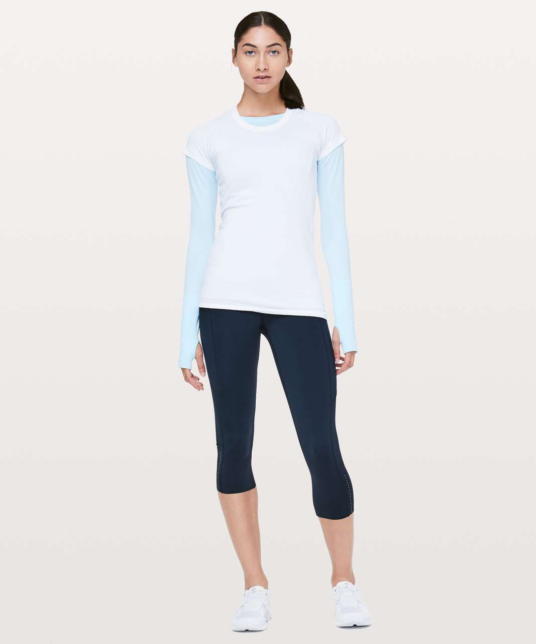 Lululemon Fast & Free Crop II *Nulux 19 in True Navy blue size 4 - $68 -  From Michaela