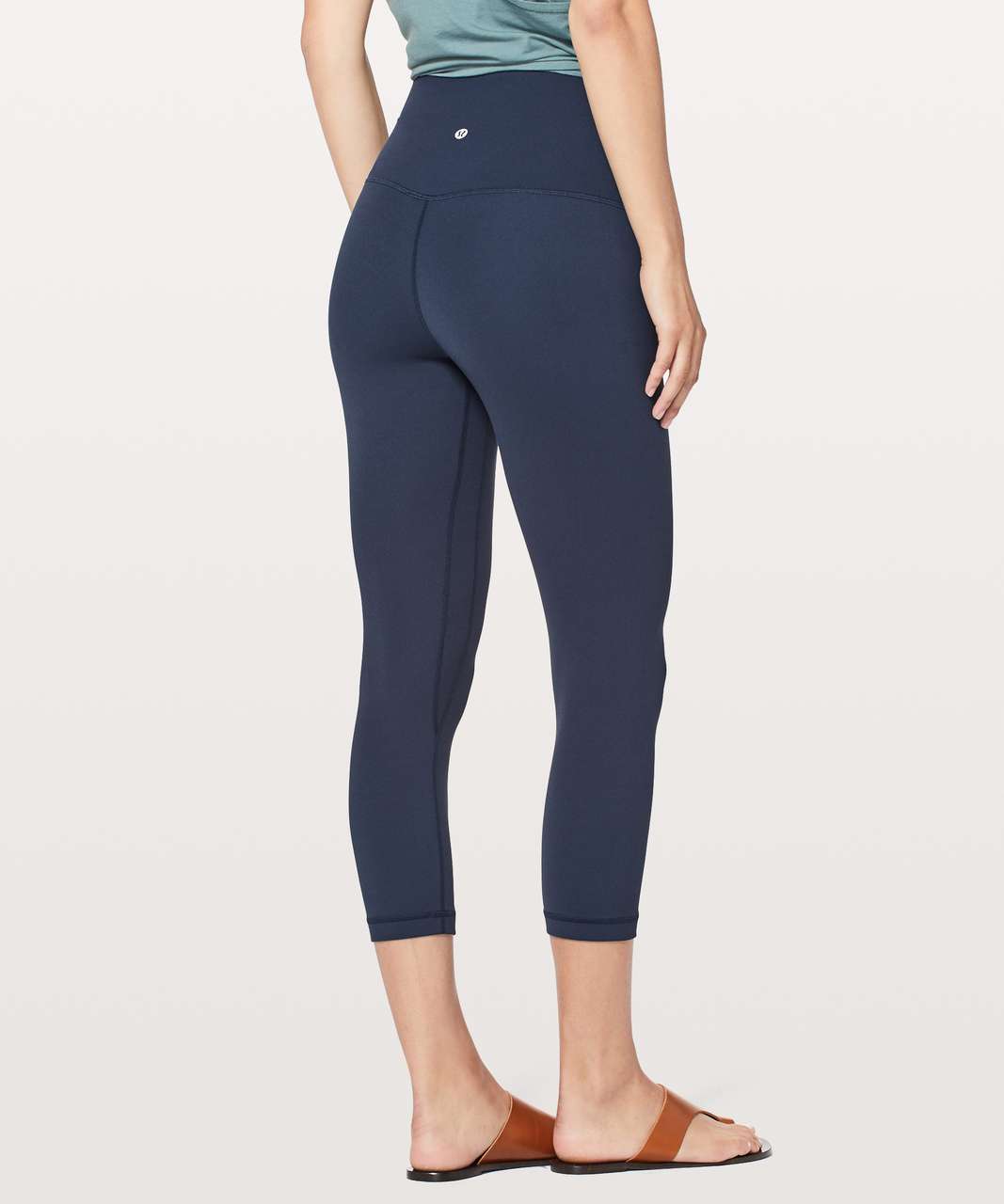 Lululemon Nulu and Mesh Mid-Rise Yoga Crop 23 - Tidewater Teal - lulu  fanatics