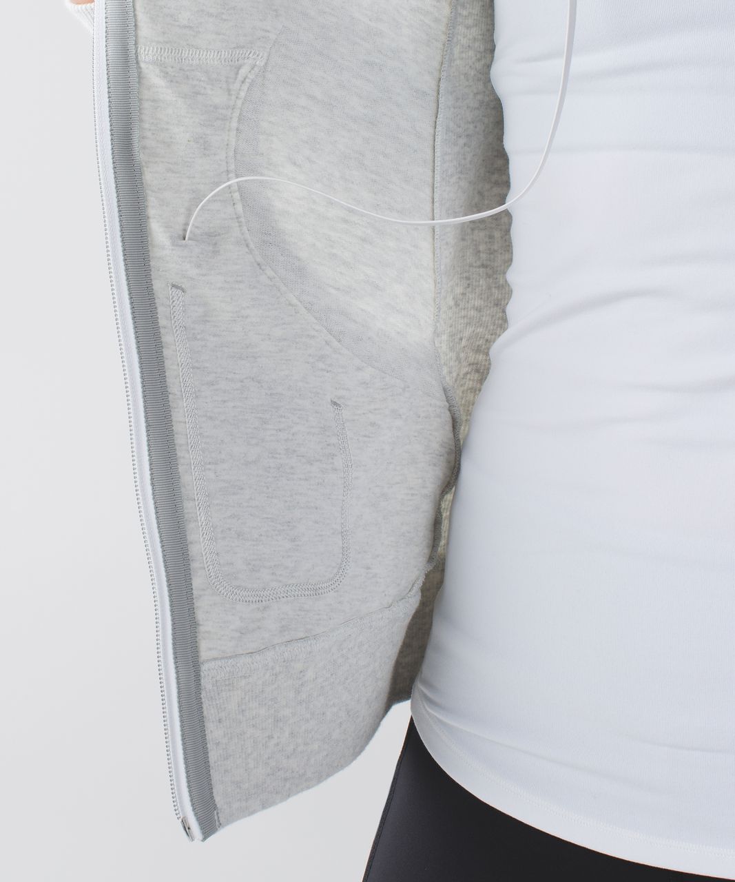 Lululemon Scuba Hoodie III - Heathered White / Silver