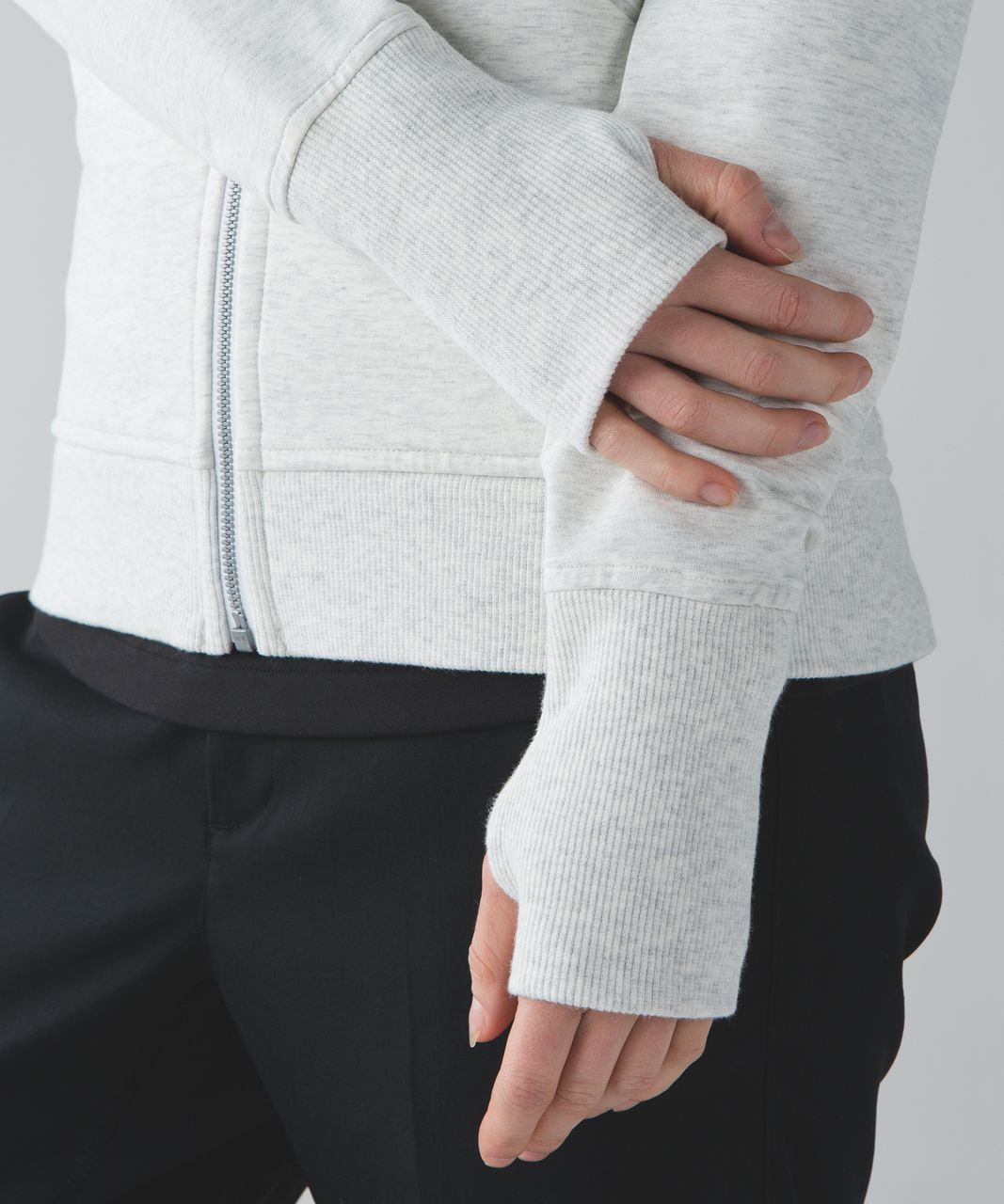 Lululemon Scuba Hoodie III - Heathered White - lulu fanatics