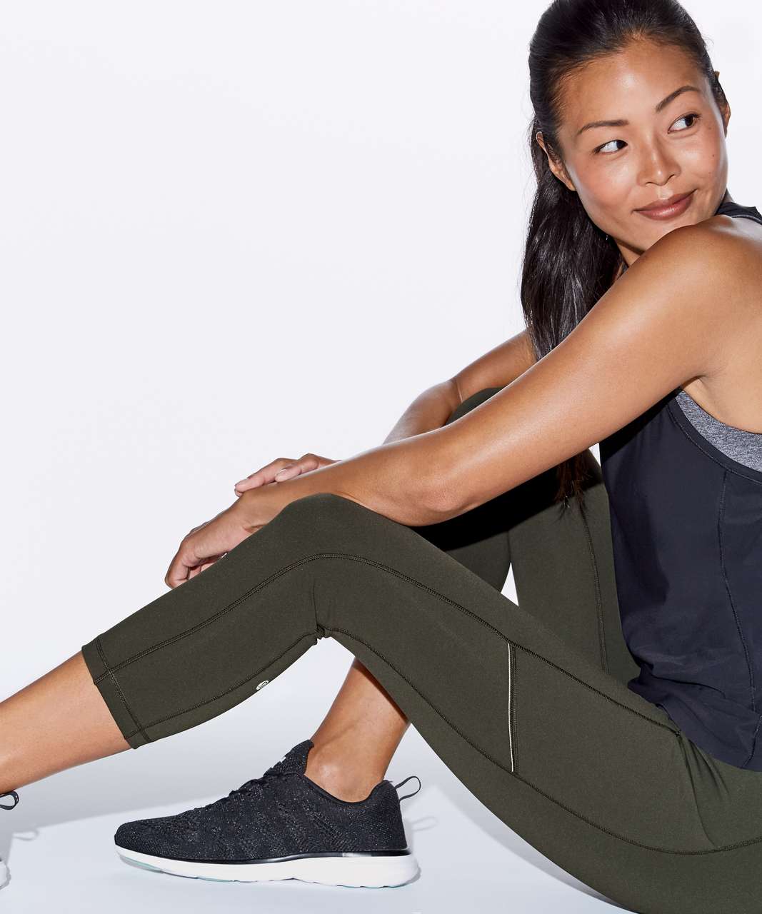 Lululemon Speed Up Crop *21" - Dark Olive (First Release)