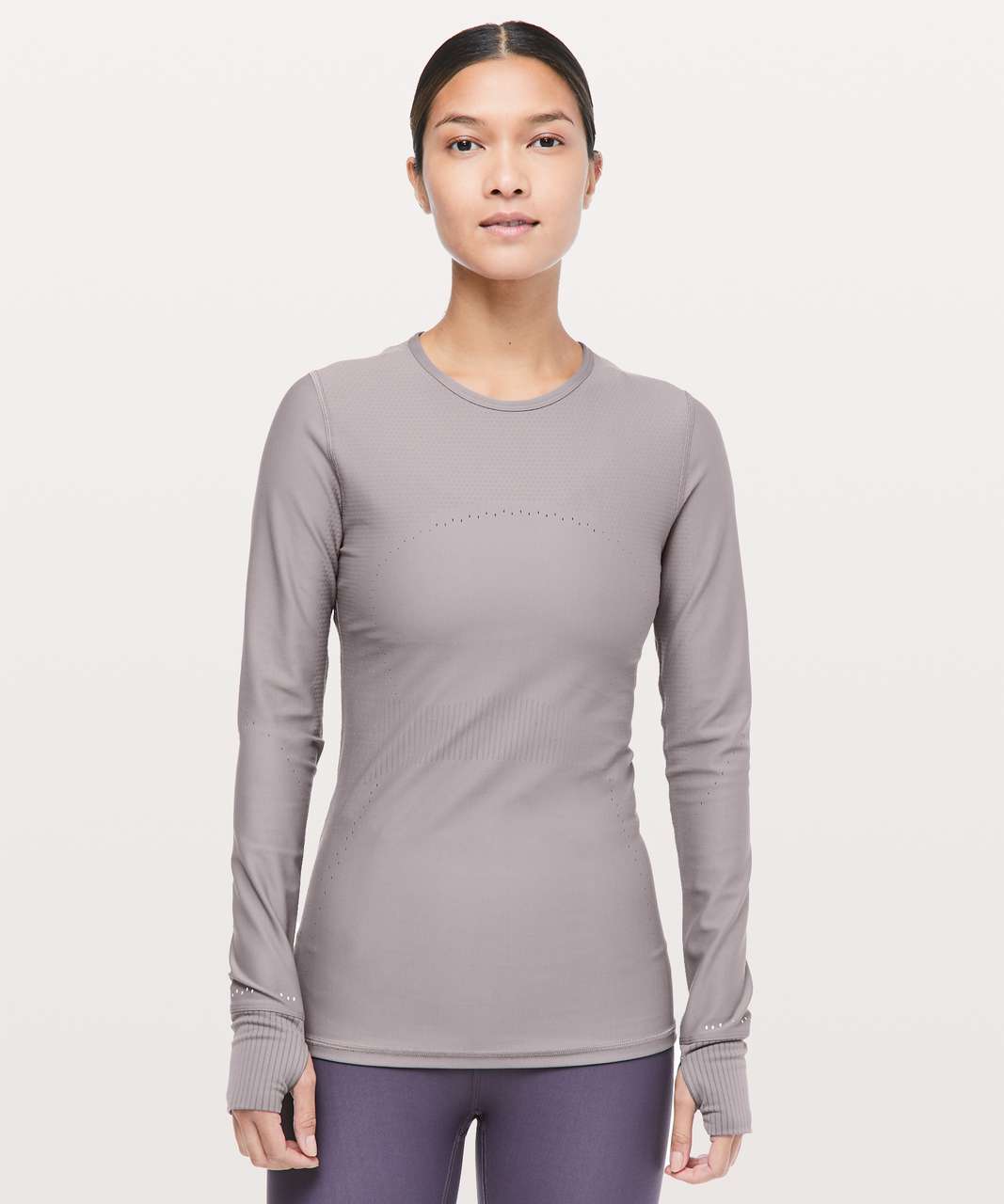 Lululemon Zoned In Long Sleeve - Lunar Rock