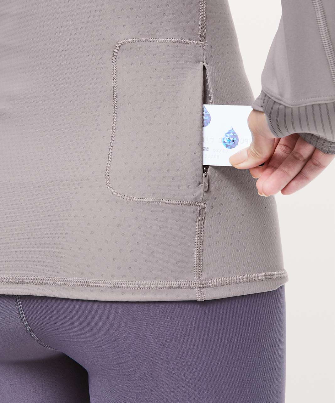 Lululemon Zoned In Long Sleeve - Lunar Rock