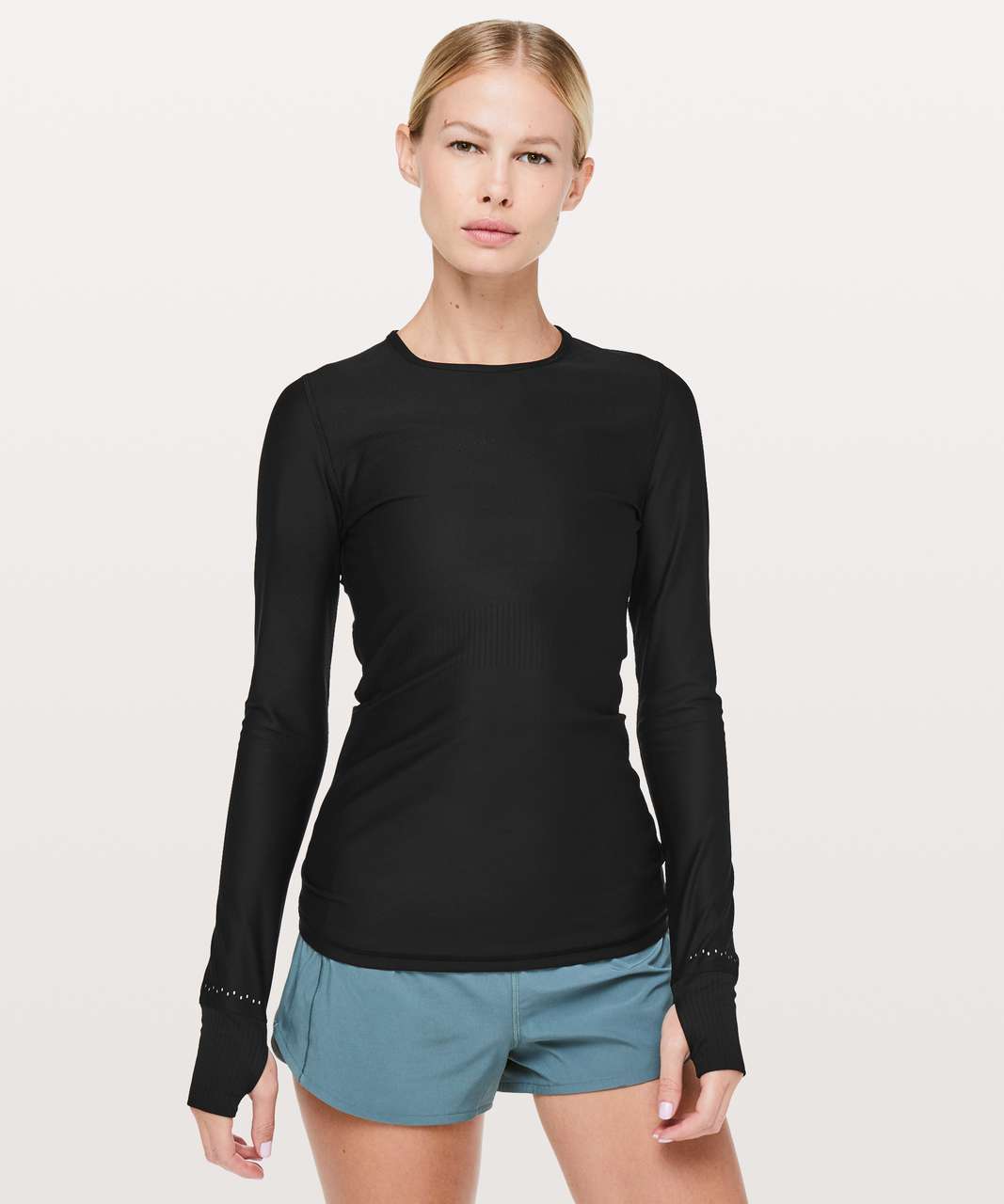 Lululemon Zoned In Long Sleeve - Black - lulu fanatics