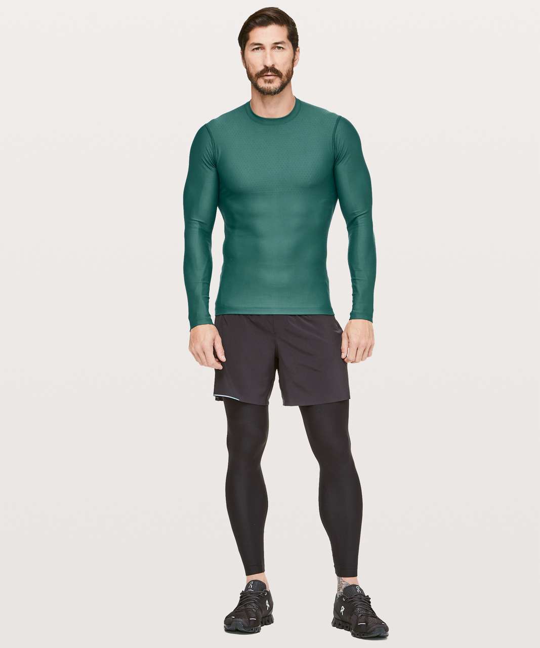 Lululemon Zoned In Long Sleeve - Green Jasper