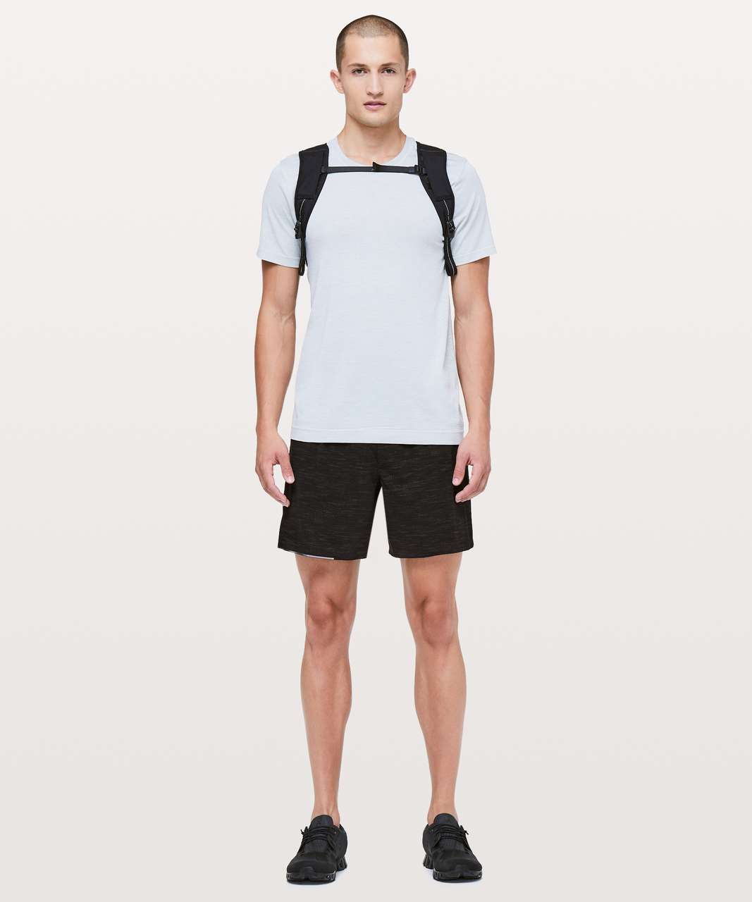 Lululemon Surge Short *6" Updated - All Court Texture Deep Coal Black