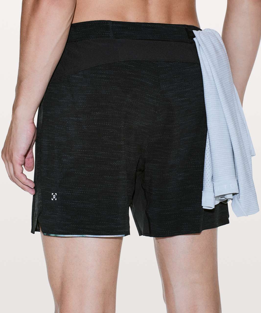 Lululemon Surge Short *6" Updated - All Court Texture Deep Coal Black