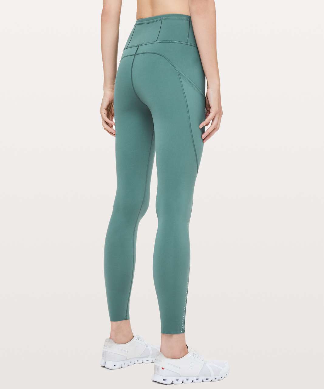 Lululemon Fast & Free 7/8 Tight II *Nulux 25" - Green Smoke