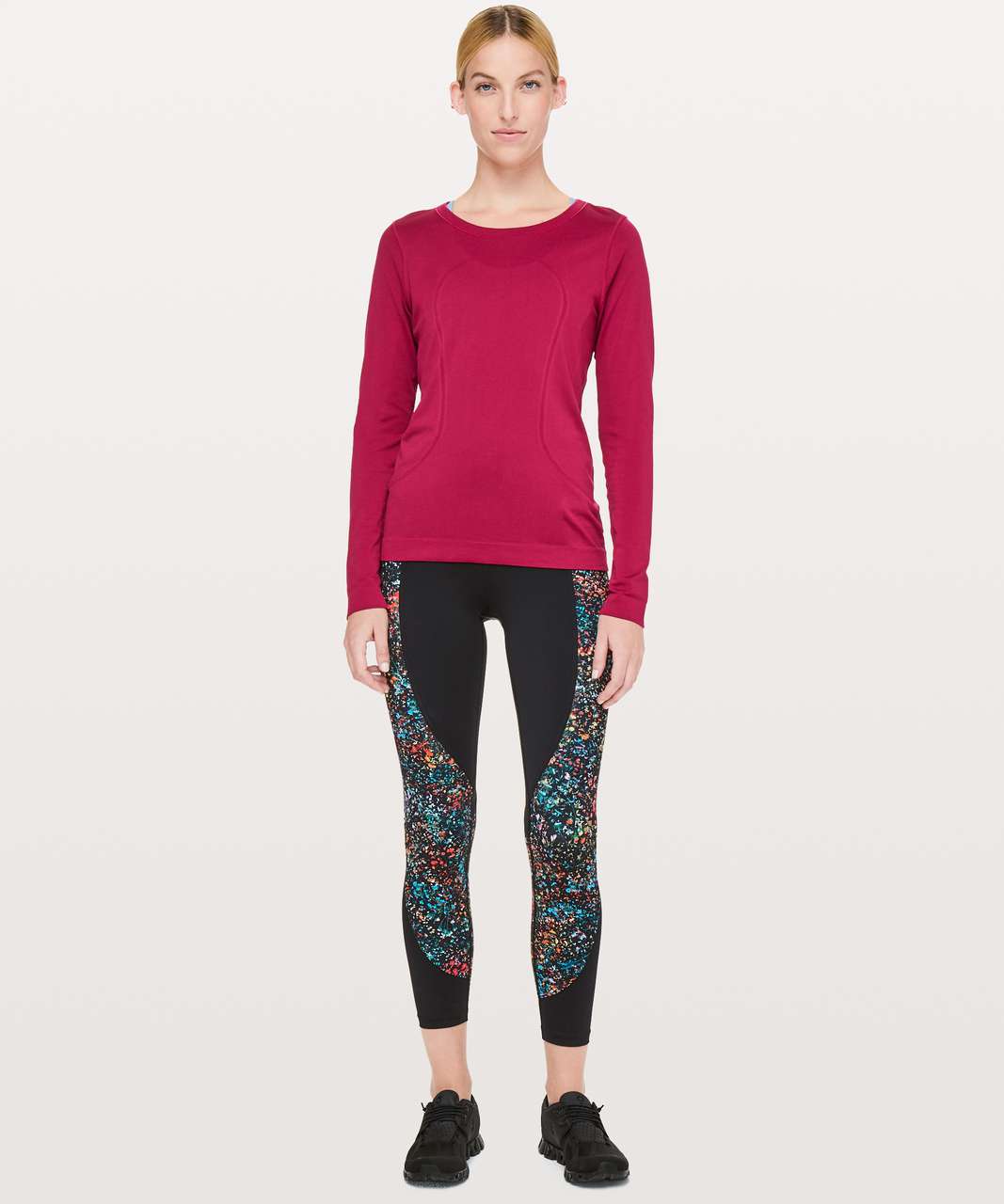 Lululemon Swiftly Tech Long Sleeve (Breeze) *Relaxed Fit - Ruby Red / Ruby  Red - lulu fanatics