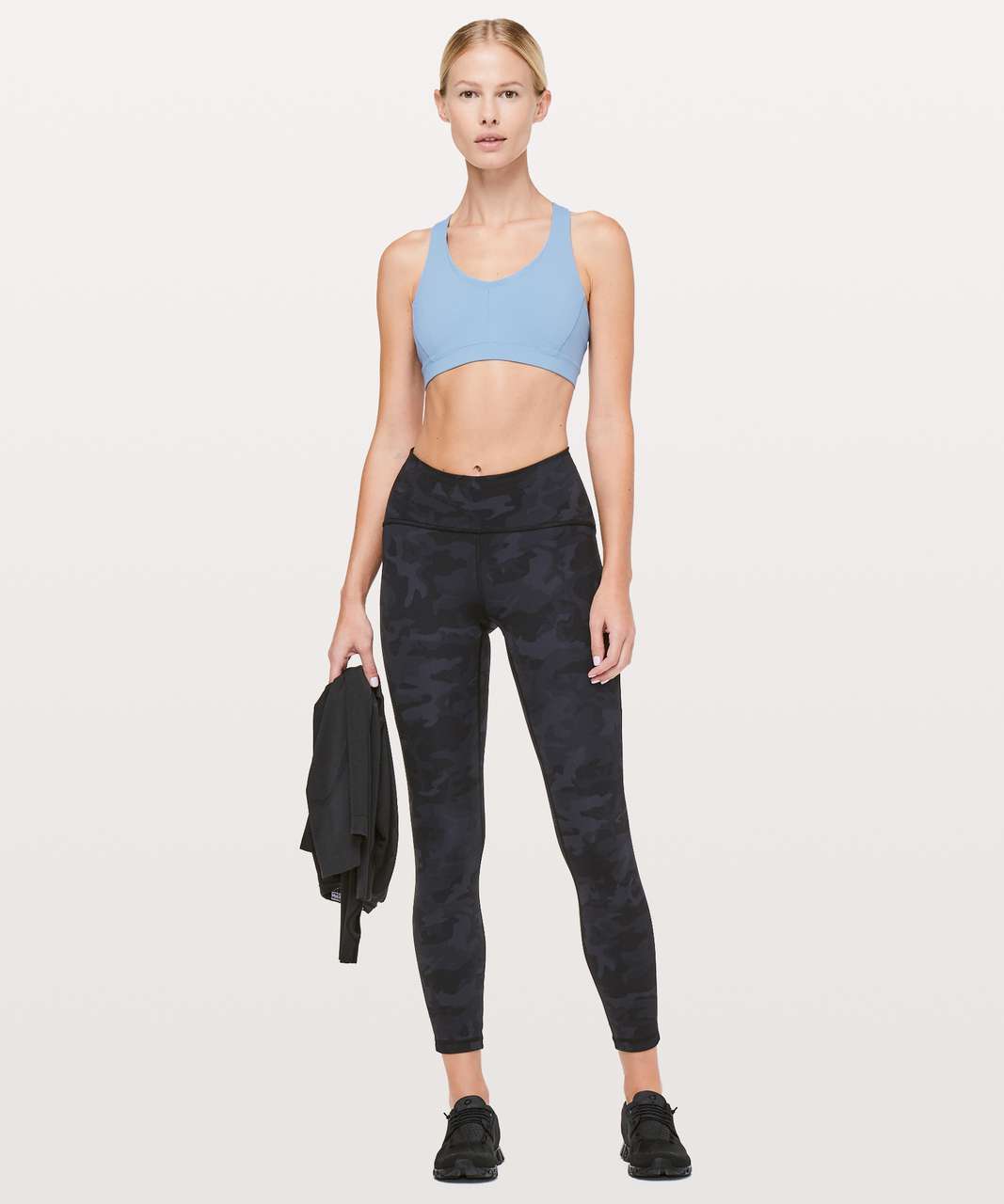 Lululemon Stash N' Run Bra Wee Are From Space Nimbus Battleship