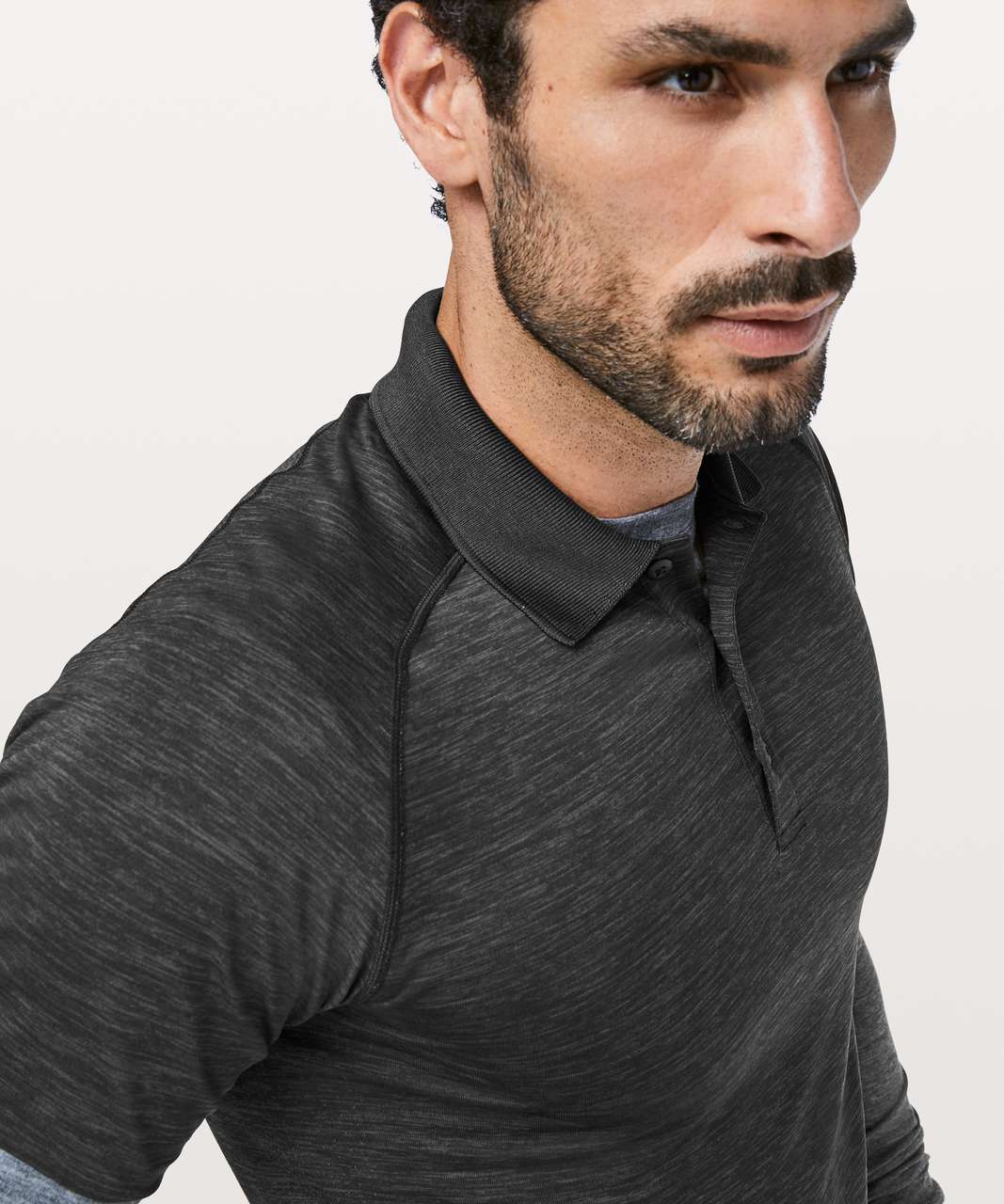 Lululemon Metal Vent Tech Polo - Deep Coal / Black