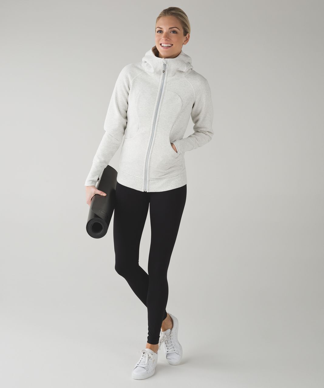 Lululemon Scuba Hoodie *Plush - Heathered White / White - lulu fanatics