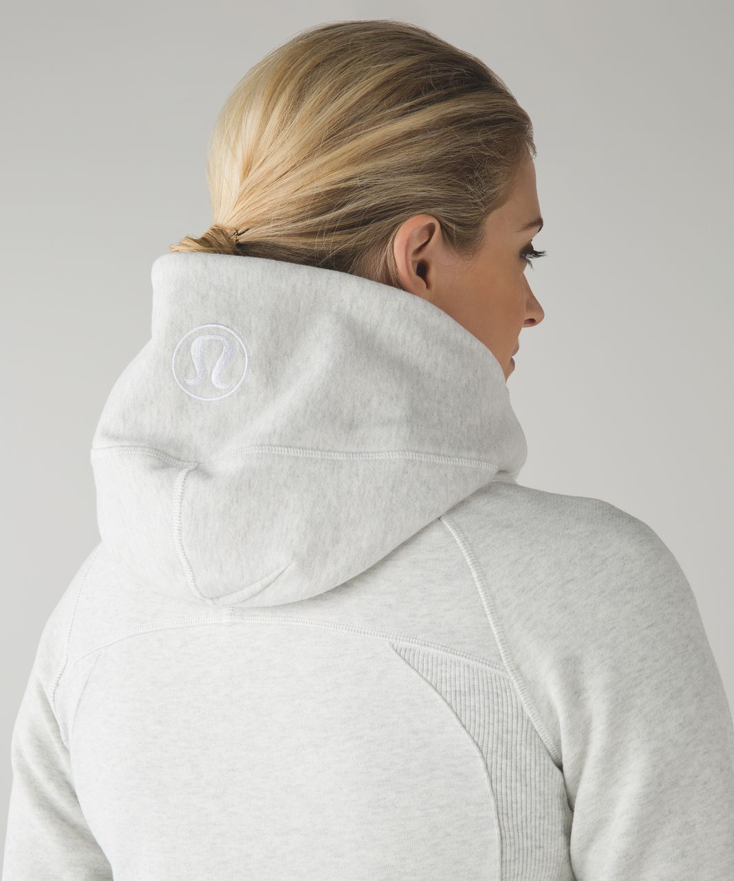 Lululemon Scuba Hoodie III - Heathered White - lulu fanatics