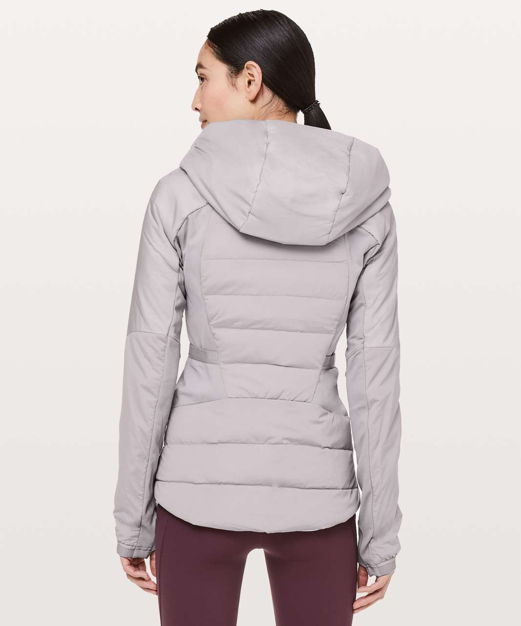 Lululemon Down For It All Jacket Full Zip Hood Size 8 Pink Mist PIMI