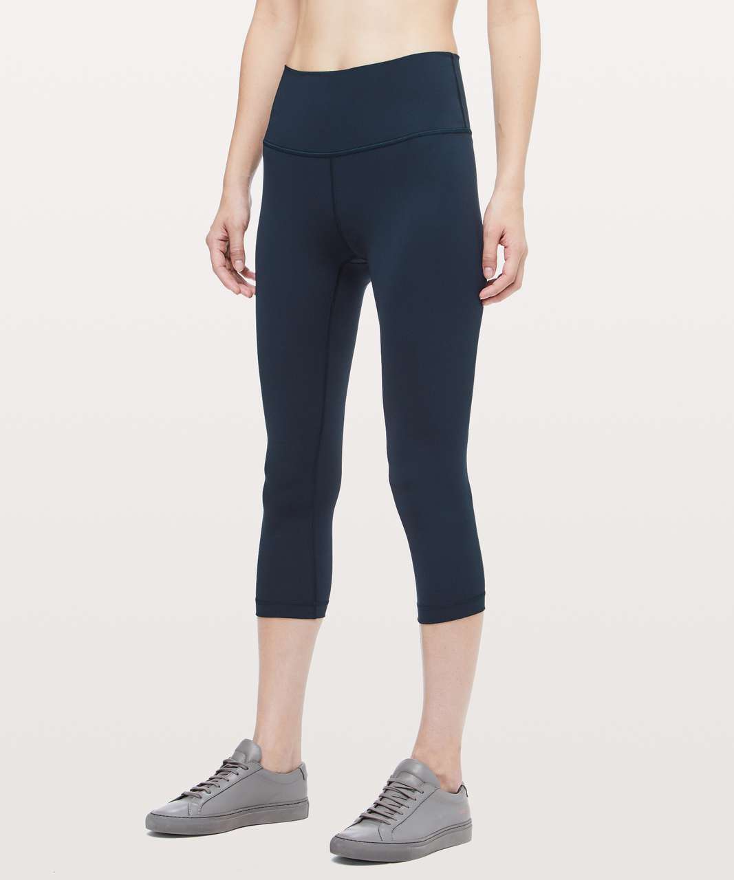 Lululemon Wunder Under Crop (Hi-Rise) (21) Ice Breaker White Black size 2