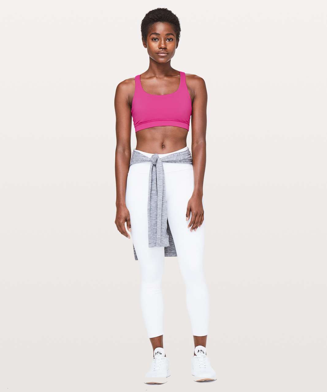 LULULEMON SeaWheeze ENERGY Bra HIGH NECK LONG LINE To The Beat Raspberry  Multi