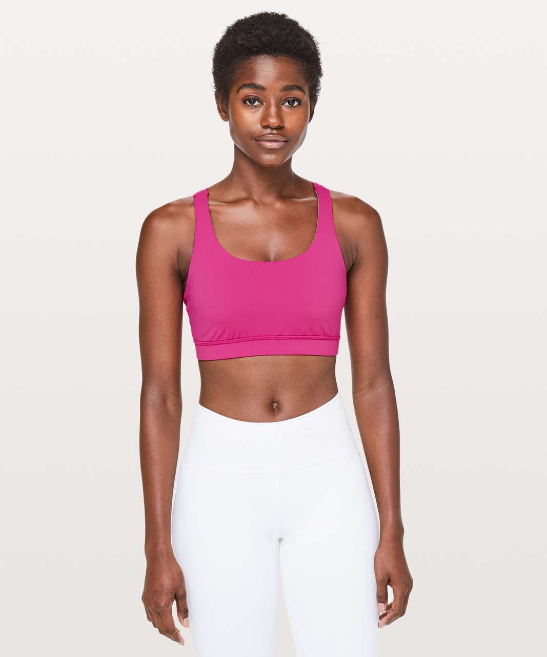 LULULEMON SeaWheeze ENERGY Bra HIGH NECK LONG LINE To The Beat Raspberry  Multi