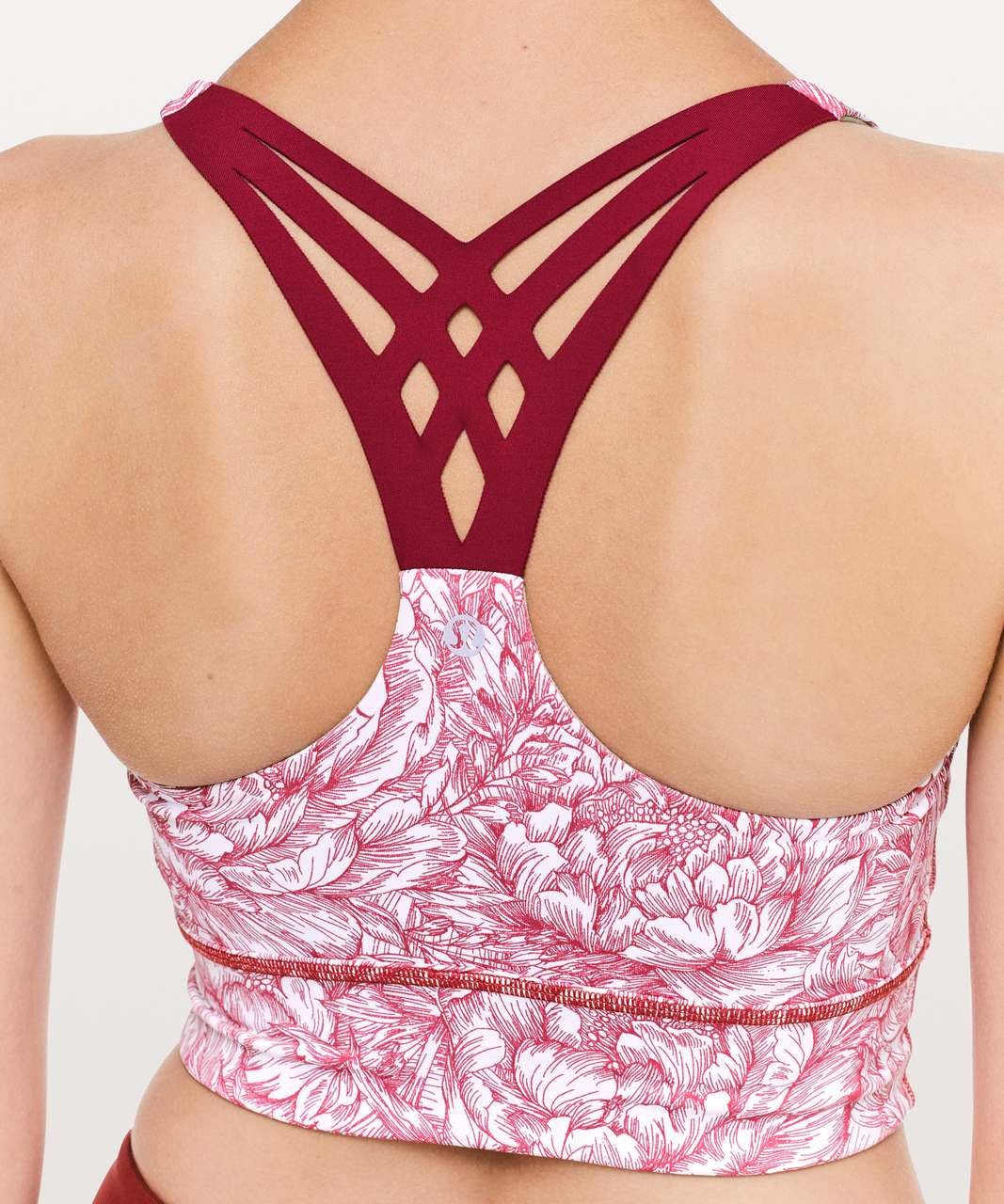 Lululemon Mind Over Miles Bra - Floral Bloom White Star Ruby / Star Ruby -  lulu fanatics